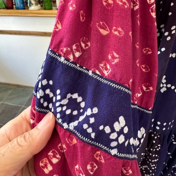 Free People Navy and Burgundy Tunic - Picture 12 of 12